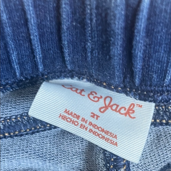 Garanimals Girls Denim Jogger Pants - Dark Blue, Blue, Light Blue | Size 2T - Picture 3 of 8